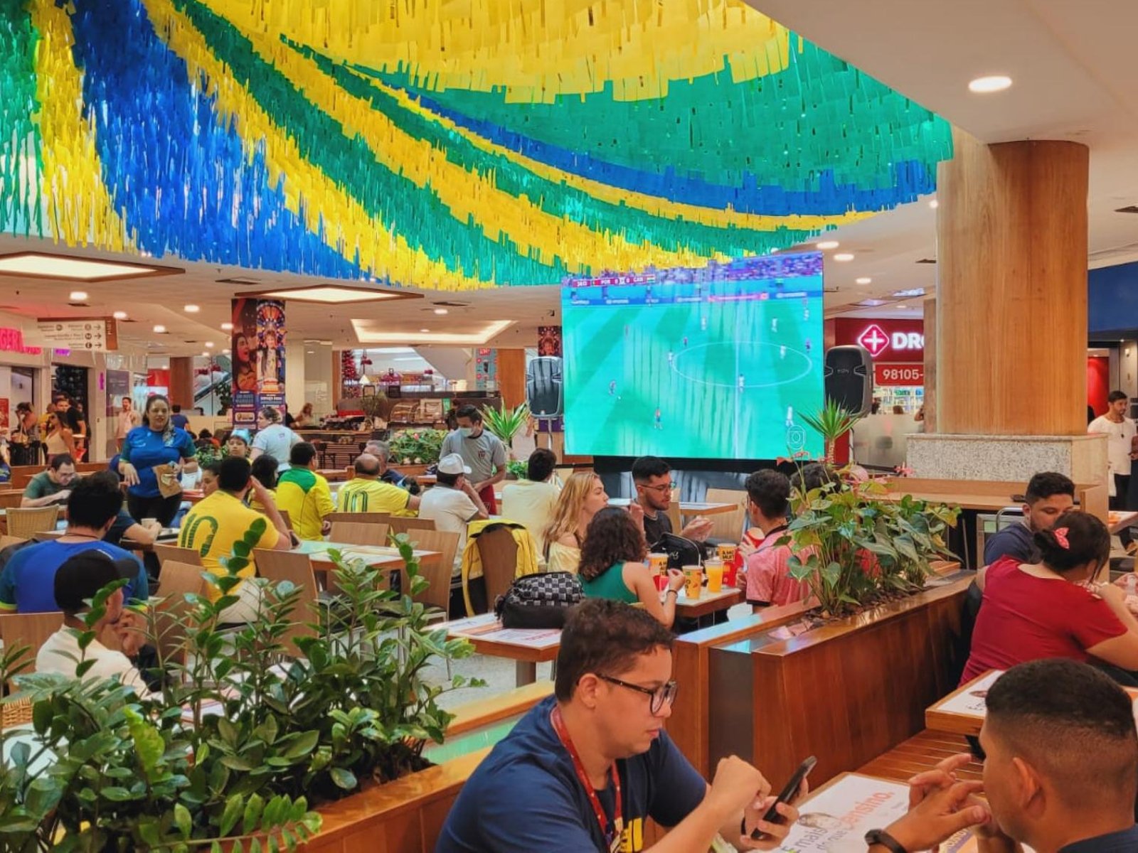 Natal Shopping aumenta estrutura para transmissão dos jogos do Brasil